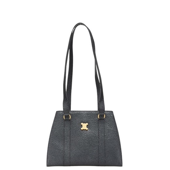 Celine Shoulder Triomphe Bag black leather - Picture 1 of 8